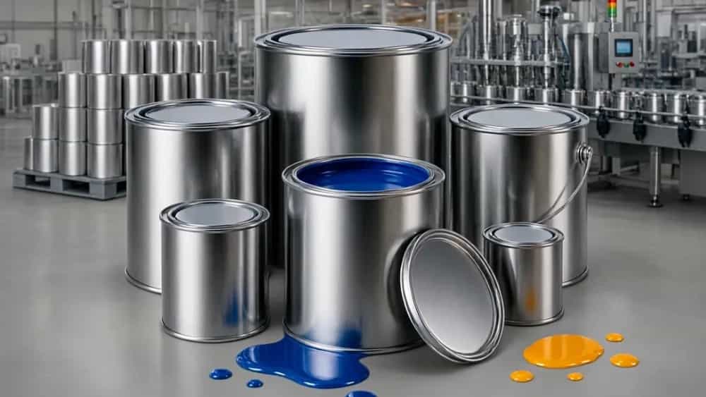 سفارش تولید قوطی فلزی اختصاصی برای کارخانه‌ های تولید رنگ